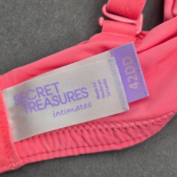 Secret Treasures Pink Bra 42DD Adjustable Straps Full Coverage Intimates - Picture 5 of 6